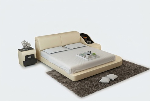 Luxus Wasserbett Doppel Multifunktions Bett Polster Wasser Betten 200x200 + USB