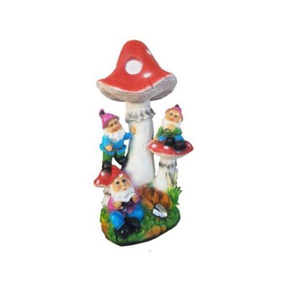 Skulptur Pilz Haus Statue Garten Figuren 51cm Statuen Skulpturen Figur
