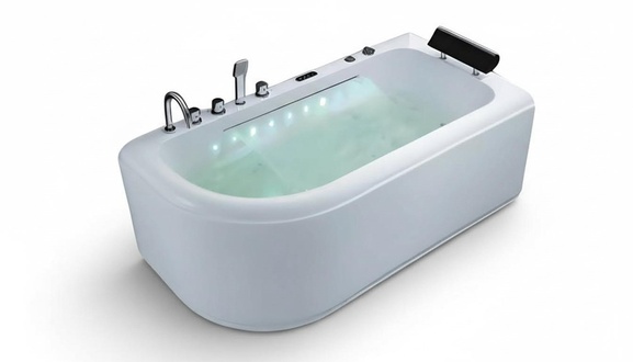 Massage Badewanne Whirlpool Spa Whirlwanne Hydromassagewanne 180x85 cm