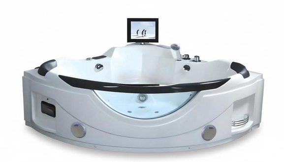 Massagebadewanne Whirlpool Badewanne Blubberbad Spa-Bad Whirlwanne 150x150 cm