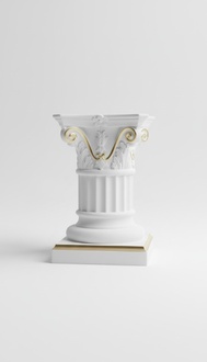Medusa Säule Römische Säulen Marmor Skulptur Antik Figur Deko Dekoration