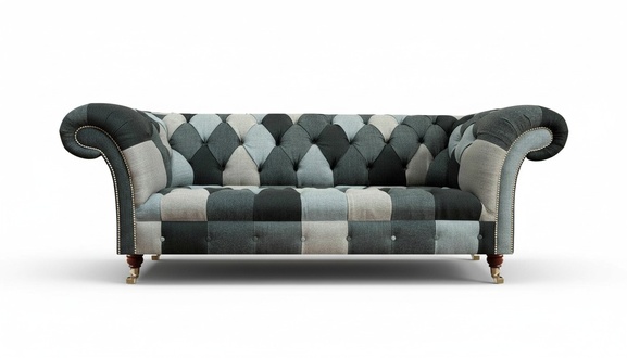 Mehrfarbig Sofa Dreisitze Couch Polstermöbel Wohnzimmer Luxus Möbel Chesterfield