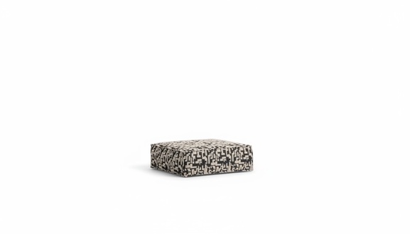 Mehrfarbiger Textil-Hocker im modernen Design