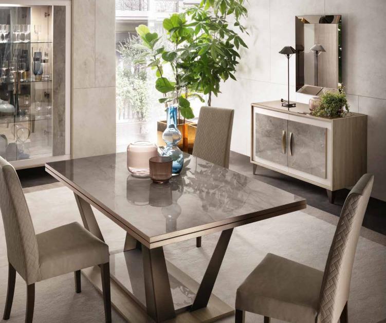 Esstisch Esszimmer Wohnzimmer Garnitur Holz Design Italienische Möbel
