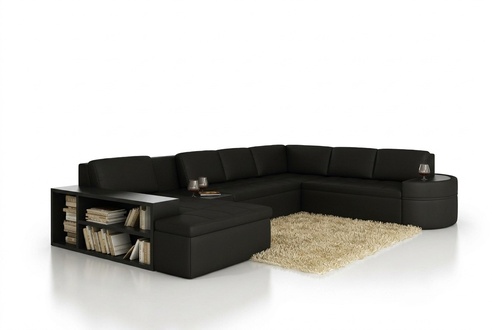 Modern Ecksofa + USB Couch Polster Leder Design Sofa Garnitur Wohnlandschaft Neu