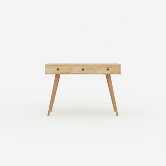 Modern Hochwertig Konsolentisch Beige Holztisch Wohnzimmer Designer Möbel