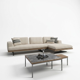Modern Luxus Sofa Couch Wohnzimmer Relax Ecksofa L-Form mit 2x Couchtisch