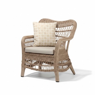 Moderne Beige Hochwertig Gartenmöbel Luxus Sessel stilvoll Sitzgruppe