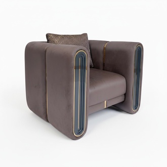 Moderne graue Stoffsessel im eleganten Design, komfortabel