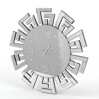 Moderne graue Wanduhr aus Holz für Wohnzimmer und Büro