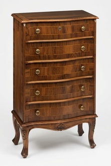 Moderne Kommode in Braun - 5 Schubladen Schlafzimmer Schrank vielseitig