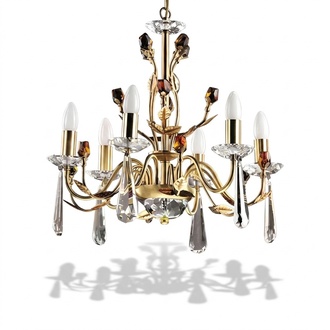 Moderne Kristall Lüster Deckenlampe Deckenprunk Hängekristalllampe