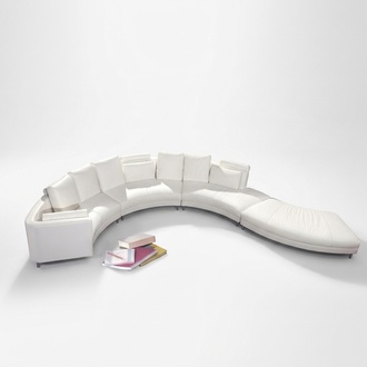 Moderne Rund Couch Wohnlandschaft Runde Sofa Polster Eck Garnitur