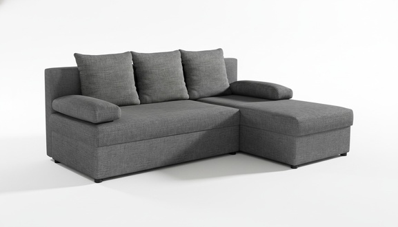 Moderne Schlafsofa Couch Polster Ecksofa Garnitur Bettfunktion Textil Leder