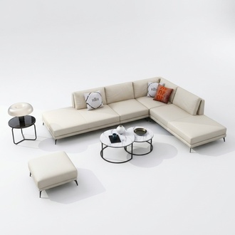 Moderne Sofa Eckgarnitur L Form Polster Sitz Dekor Ecke Couch + Hocker