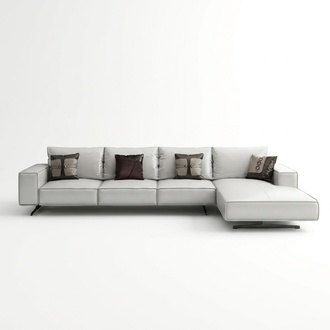 Moderne Wohnlandschaft Ecksofa Couch Polster Leder Sitz Ecke Deko Garnitur