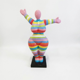 Moderne Wohnzimmer Dekoration Statue Figuren Skulpturen Abstrakt 85cm