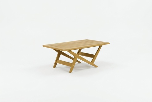 Moderner Holztisch Designer Terrassenmöbel Robuster Outdoor Kaffeetisch