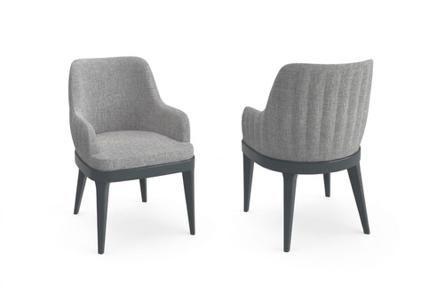 Moderner Stühle Stoff Holz Design Stuhl Lehnstuhl Luxus Polster Textil