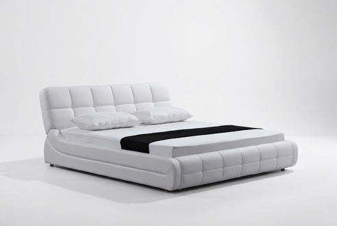 Modernes Bett Betten Polster Doppel Ehe Hotel Luxus Leder Designer