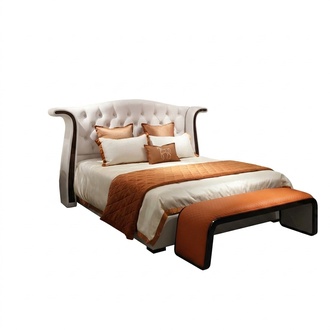 Modernes Design Bett 180x200 Samt Hotel Metall Betten Doppel Ehe Schlaf