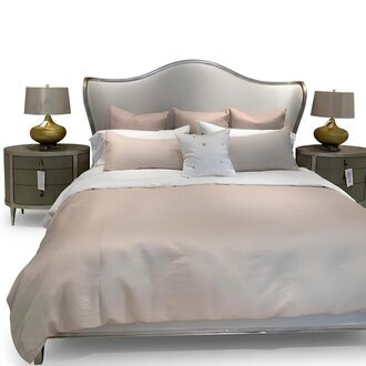 Modernes Designer Holz Bett Schlafzimmer Edles Polster Möbel Doppel Betten Neu