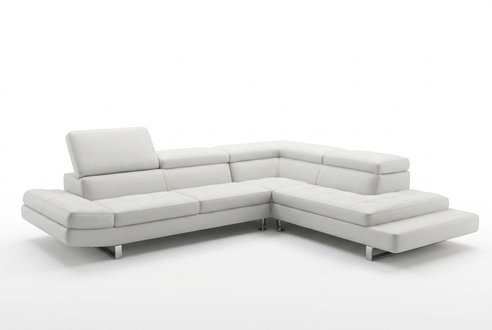 Modernes Ecksofa Ledersofa L Form Polster Designer Eckgarnitur