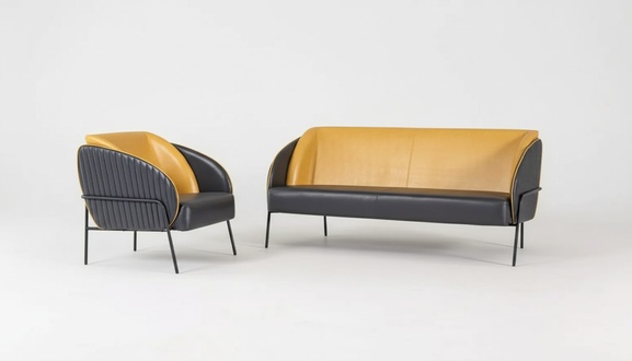 Modernes Luxus Sofa Set Zweisitzer Sessel Arbeitszimmer Design Möbel 2+1