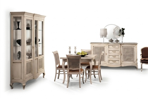 Möbel Einrichtung Gruppe Tisch + 4 Stuhl Set 5tlg. Garnitur Esszimmer
