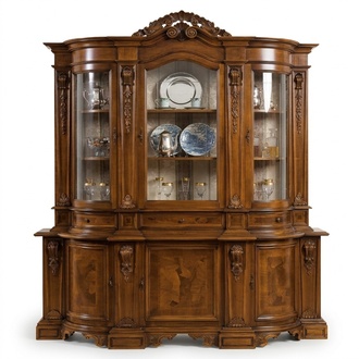 Möbel Glasschrank Vitrine Holz Vitrinen Glas Schrank Schränke Anrichte Italien
