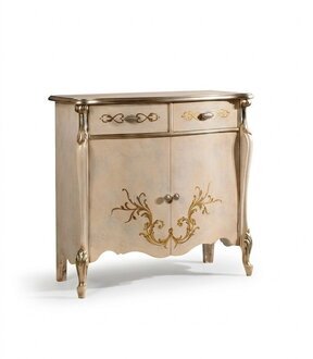 Luxuriöse Möbel Holz Stil Barock Weiß Schrank Kommode Schränke Designer