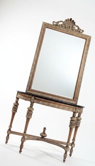 Möbel Stil Barock Holz Konsolentisch Spiegel Italienische Tische Konsolen 2tlg.
