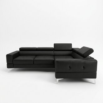 Multifunktion Sofa Couch Eckpolsterung Wohnzimmer L-Form Schwarz Modern Luxus