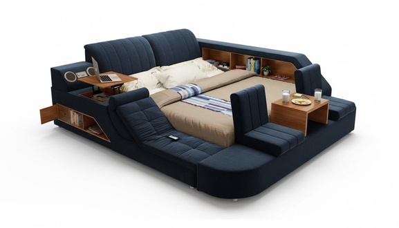 Multifunktionsbett Modernes Komfort Schlafen Design Lounge Bett Polsterbett