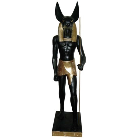 Ägyptische Figur Schakal Dekor Anubis aus Kunststoff, Groß god of death