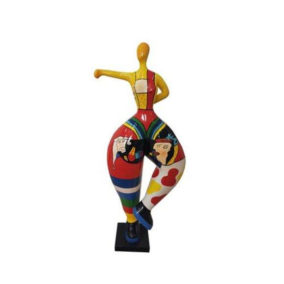 Abstrakte Figur Statue Bunt bemalte Statuen Skulpturen 132cm XXL