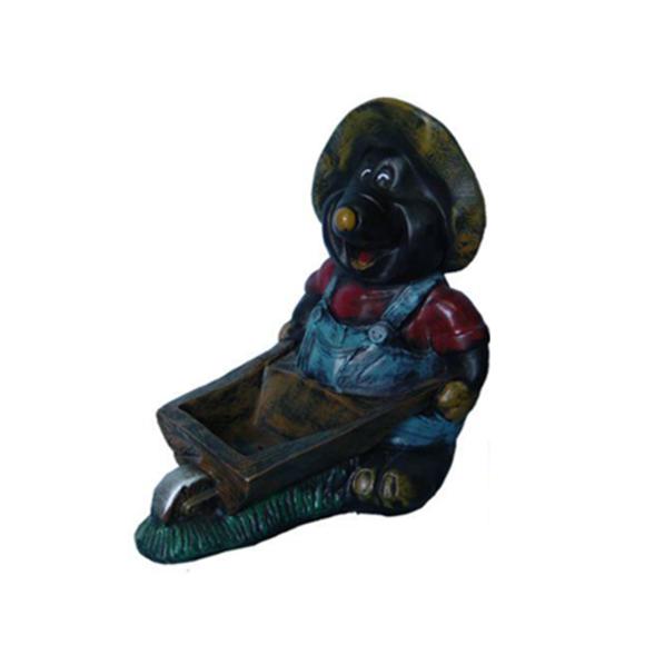 Design Maulwurf Schubkarren Figur Statue Skulptur Figuren Karikatur Dekoration