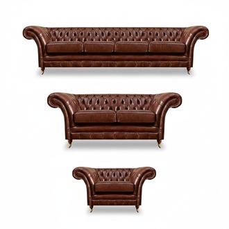 Neu Set 3tlg Wohnzimmer Chesterfield Sofas Polstermöbel Sessel Einrichtung