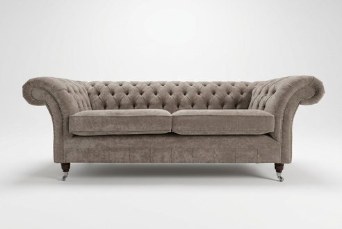 Original Chesterfield Sofa Polster Couch Webstoff Microfaser Sofas Couchen Neu