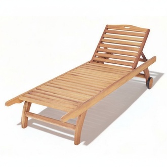 Outdoor Liegestuhl Relax Liege Sonnenbank Holzliege Terrassenmöbel Balkon