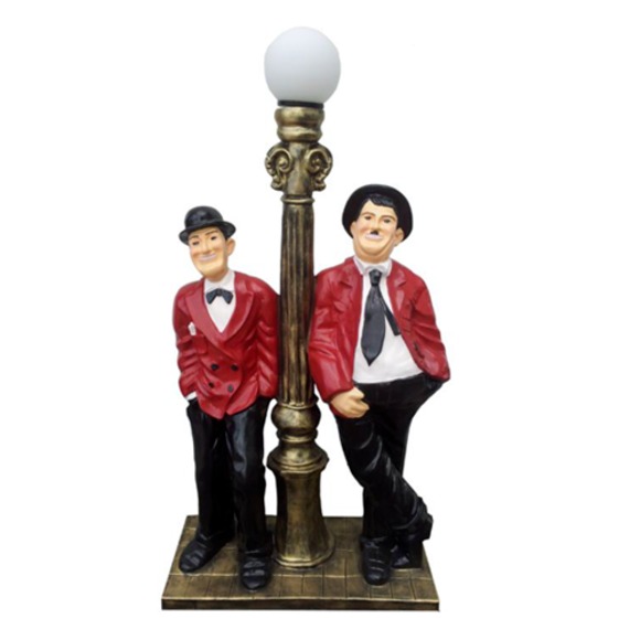 Deko Statue Lampe Skulptur 110cm Statuen Skulpturen Laurel Hardy