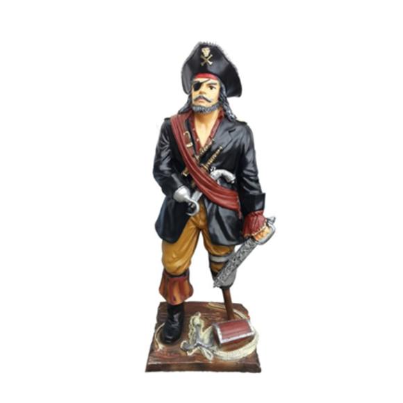 Pirat Figur Statue Design Dekoration Skulptur Karibik Piraten Garten Deko