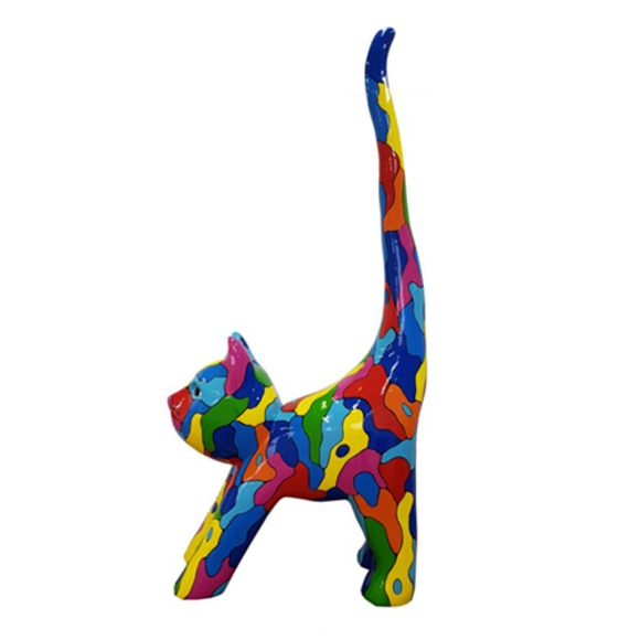 Abstrakte Figur 190cm Katze Statue Deko Skulptur Design Dekoration
