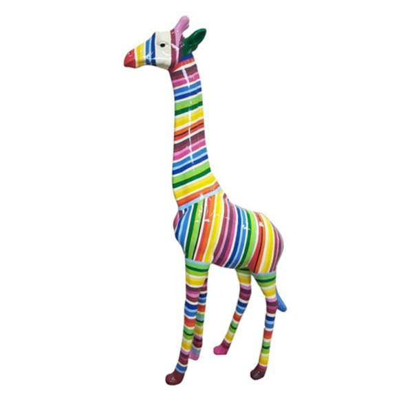 abstrakte Skulptur Giraffe Dekoration Figur Kunststoff Statuen Deko