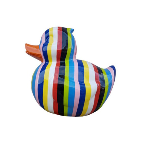 Abstrakte Deko Figur Statue 60 cm Figuren Statuen Ente Bunt bemalt