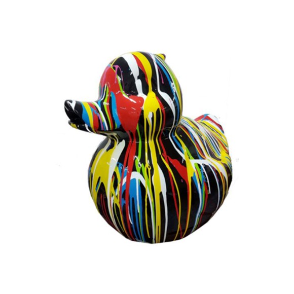 Abstrakte Deko Figur Statue Skulptur 60 cm Figuren Statuen Ente Bunt