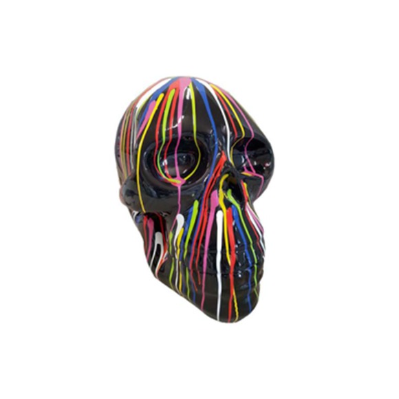 Abstrakter Schädel Scull Totenkopf Figur 66cm XXL Figuren Skulptur Rübe