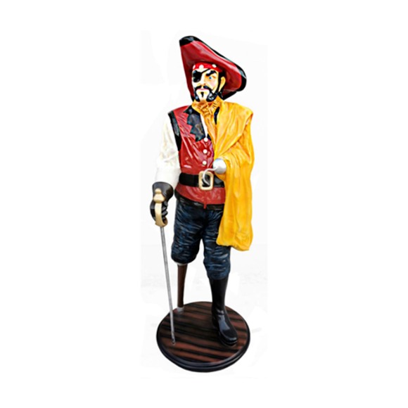 Pirat Figur Statue Design Skulptur Dekoration Karibik Piraten Garten