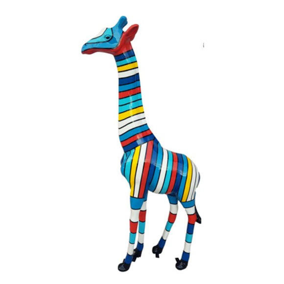 Modern Skulptur Design Giraffe Farbige Dekorative Figur aus Kunststoff