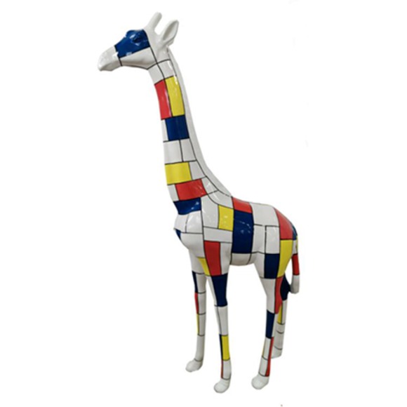 Modern Skulptur Giraffe Dekorative Figur aus Kunststoff Statuen Statue